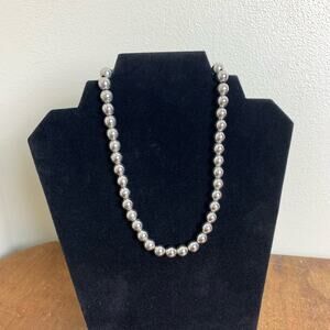Whiting & Davis Co VINTAGE silver ball chain‎ 15" necklace with 3" extender